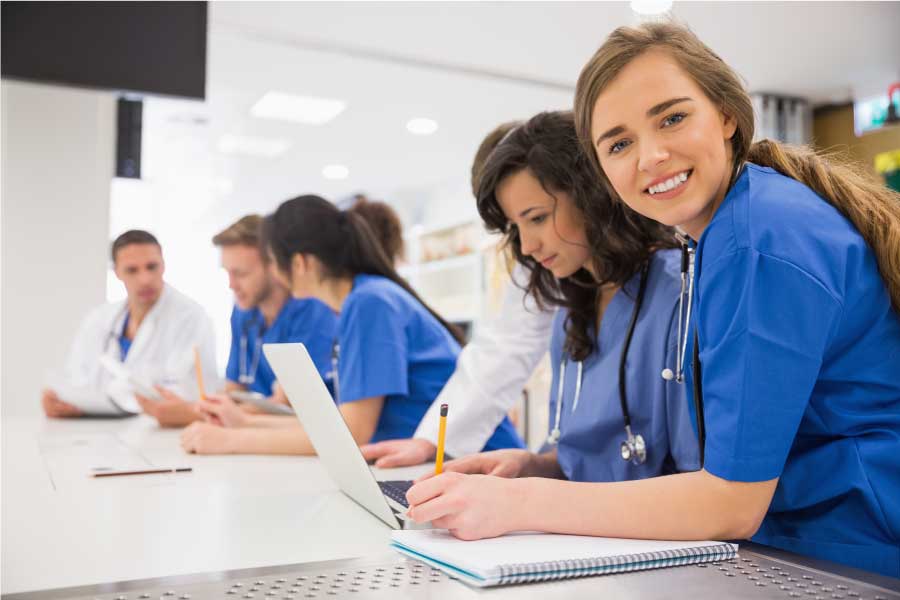 système de gestion de l'apprentissage des soins de santé. Groupe d'apprenants en médecine