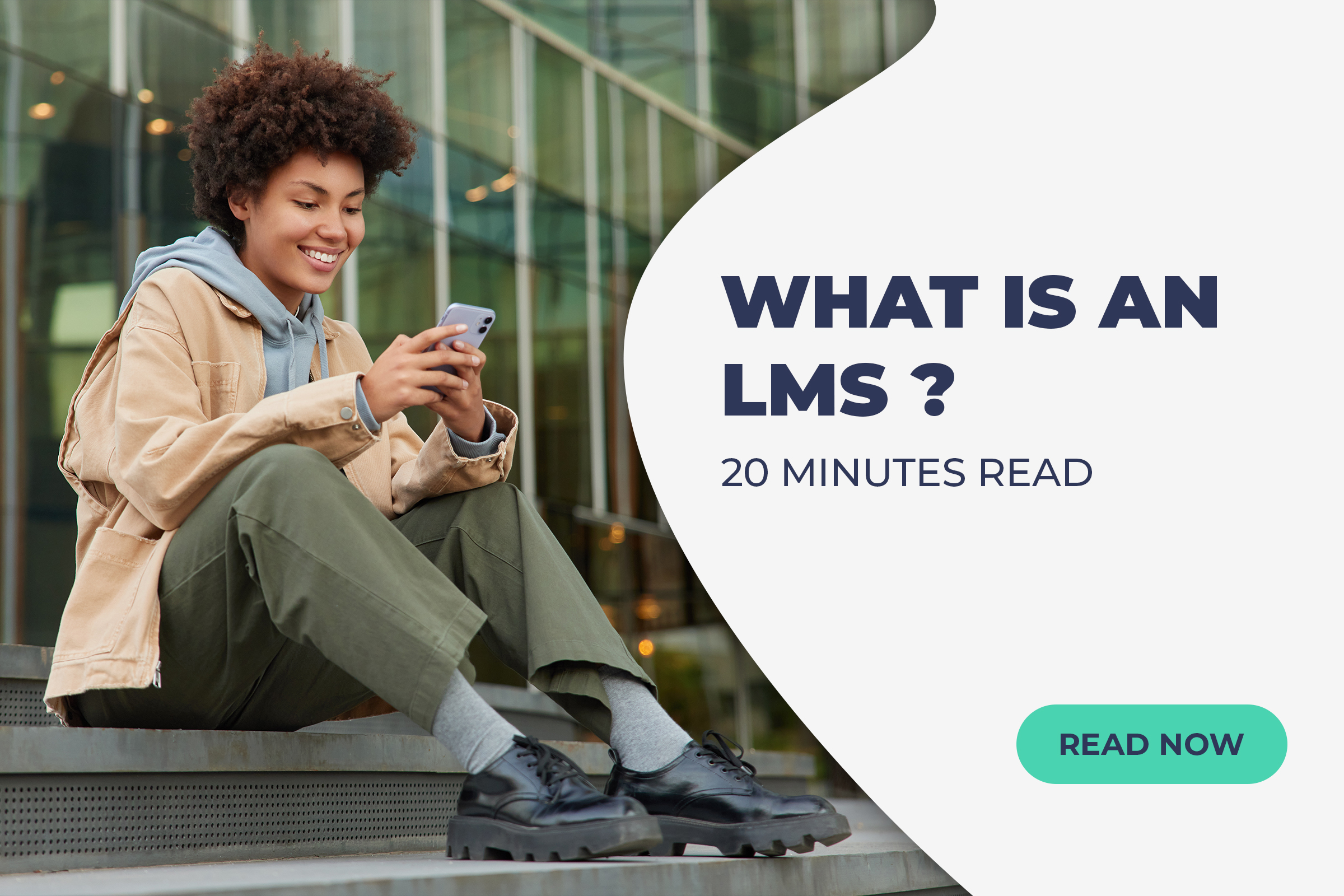 What is an LMS? Women on phone.